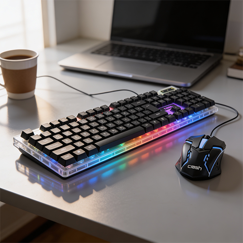 Crash X90 Wired Backlit Keyboard & Mouse Combo - الصورة 5