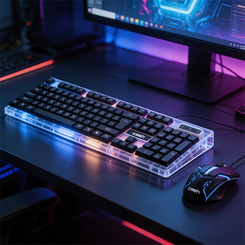 Crash X90 Wired Backlit Keyboard & Mouse Combo - الصورة 4