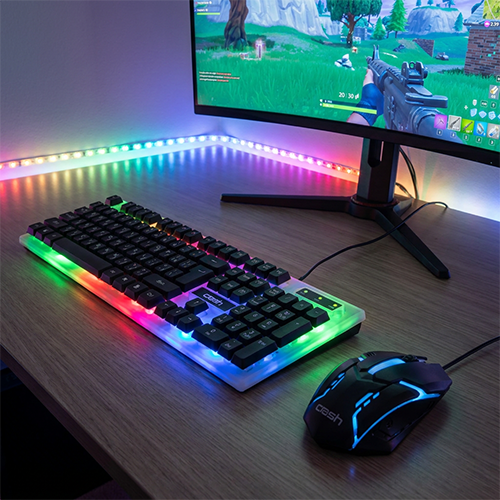 Crash X90 Wired Backlit Keyboard & Mouse Combo - الصورة 2
