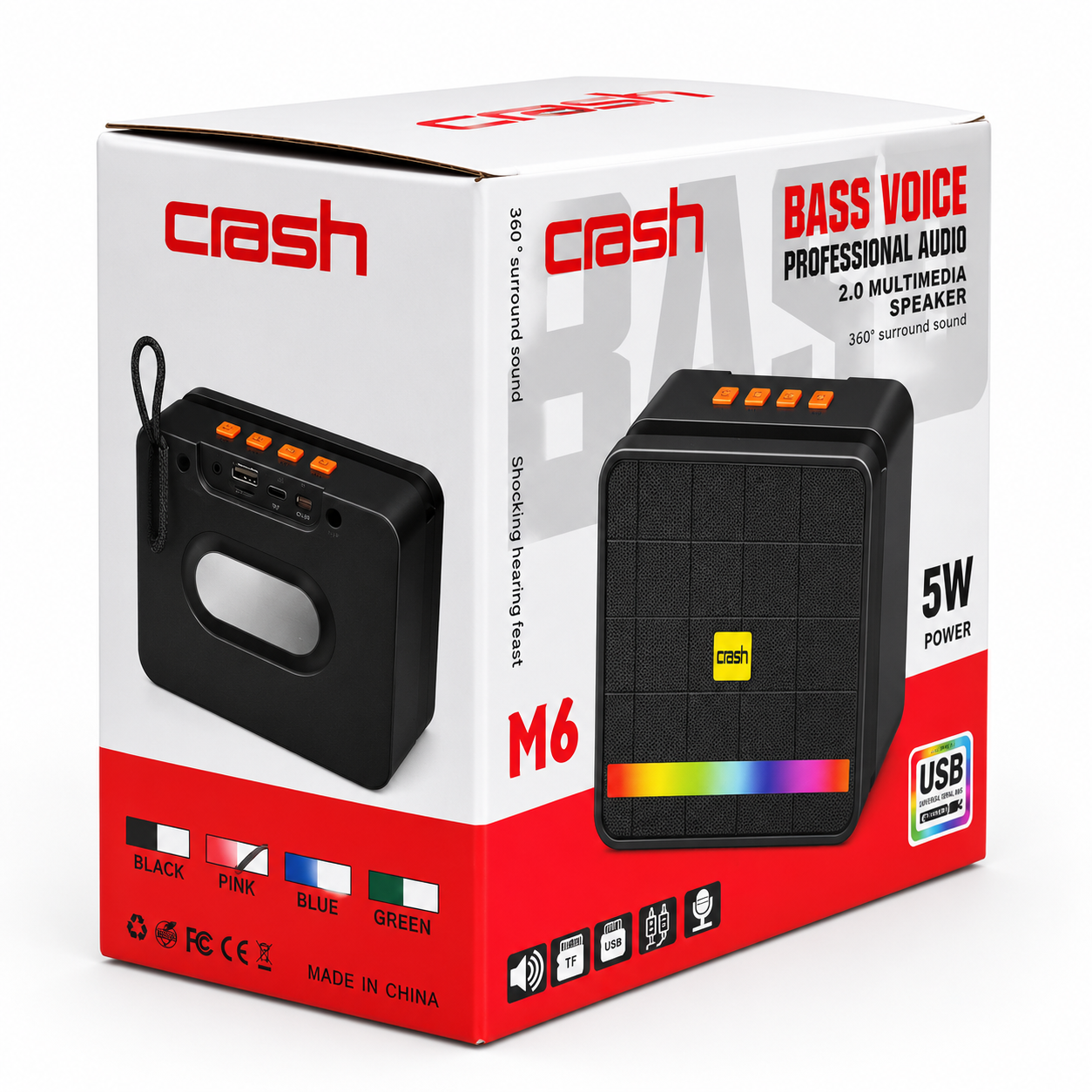 Crash Bluetooth Speaker M6 - الصورة 5